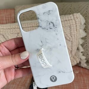 White Marble Loopy Case IPhone 12 and 12Pro